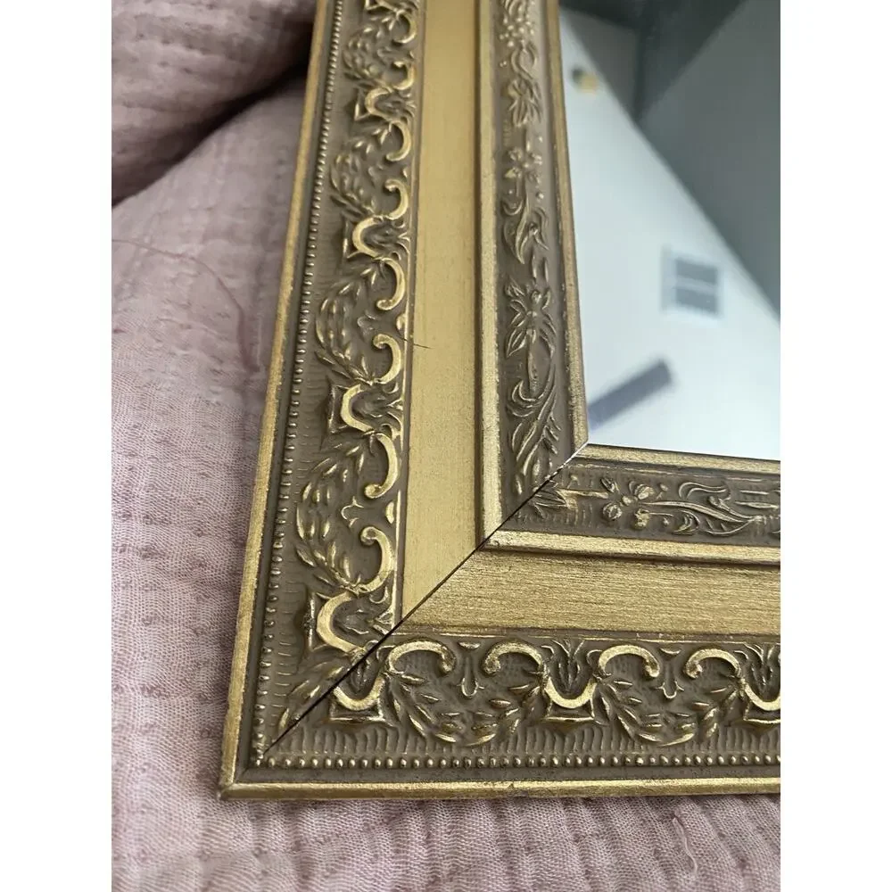 Gold Florentine Wall Mirror Ornate Vintage Accent 9x11 Hollywood Regency Pier 1